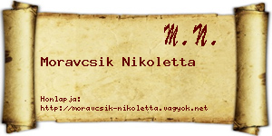 Moravcsik Nikoletta névjegykártya